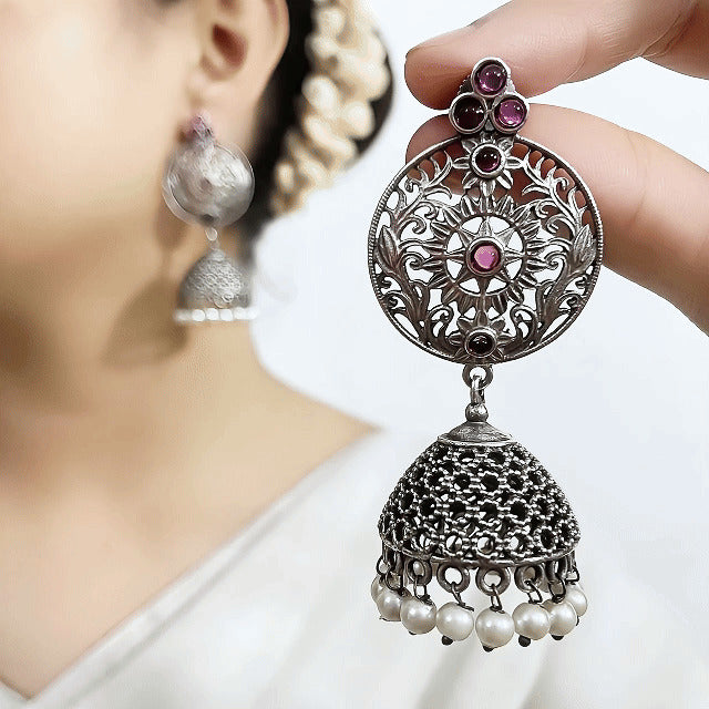 রক্তঝিলিক সিলভার ঝুমকা