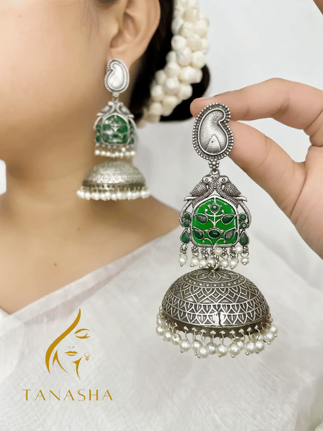 নীলমণি সিলভার ঝুমকা