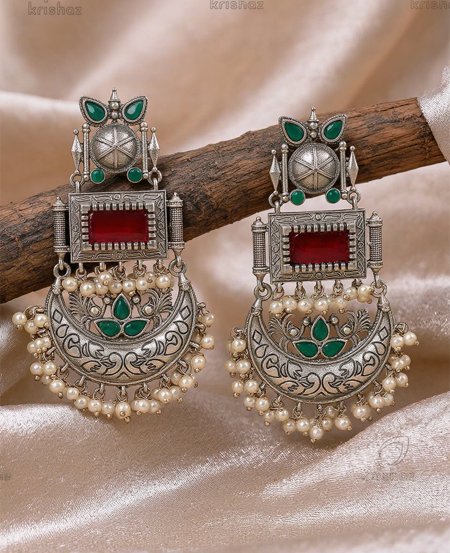 Noor Peacock Dangler Earrings